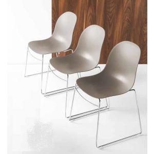 Sedia ACADEMY Gambe a Slitta Impilabile by Connubia