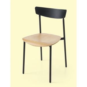 Sedia CLIP con seduta Rovere by Connubia